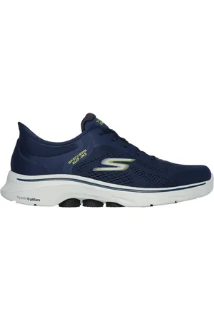 Skechers Slip-ins: GO WALK 7 - Valin Shoes Moyen Width en Bleu Marine/Vert-Lime