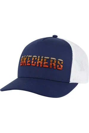 Skechers Textured Logo Trucker Chapeaux en Gris Anthracite/Bleu Marine