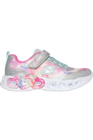Skechers Infinite Heart Lights - Color Lovin Shoes Moyen Width en