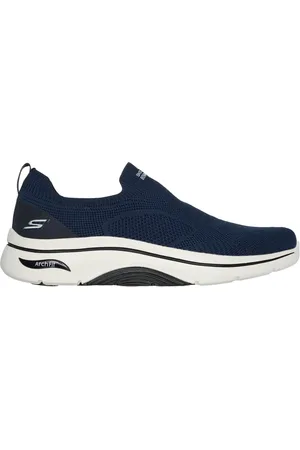 Skechers GO WALK Arch Fit 2.0 - Knitted Relief Shoes Moyen Width en Bleu Marine/Noir