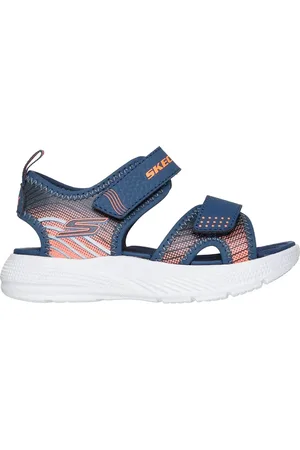 Skechers Microspec-Splash Shoes Moyen Width en Bleu Marine/Orange