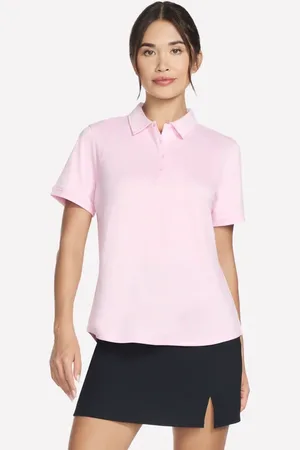 Skechers GO DRI SWIFT Club Polo en Blanc/Rose