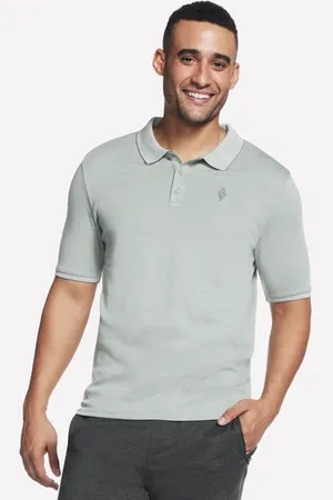 Skechers Apparel Off Duty Polo Shirt en Gris Clair/Vert