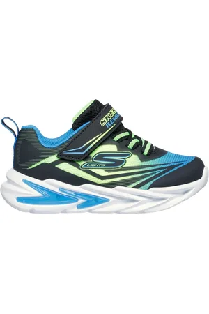 Skechers S Lights: Flex-GlowUltra Shoes Moyen Width en Noir/Vert-Lime