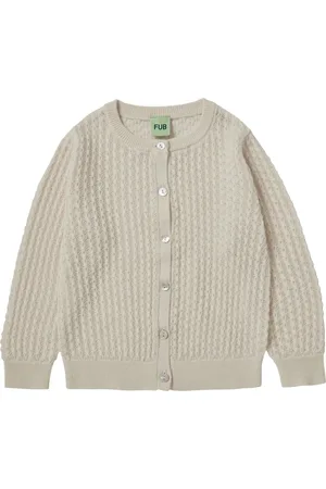 FUB Cardigan Pointelle Maille Fine Laine Mérinos