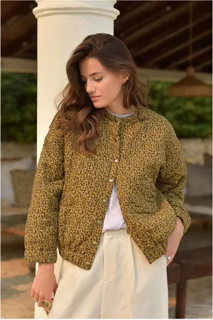 Marlot Paris Veste Milo Mini Léopard Double Gaze de Coton - Collection Femme