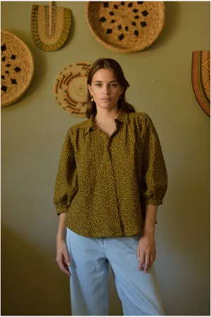 Marlot Paris Blouse Appoline Mini Léopard Double Gaze de Coton - Collection Femme