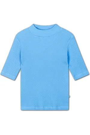 Repose AMS T-Shirt Col Cheminée Cotelé Coton Bio