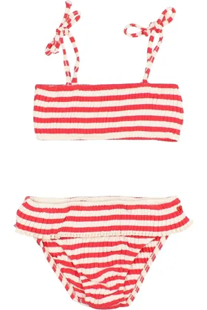 Buho Maillot de Bain 2 pièces Côtelé Rayures Coton Bio