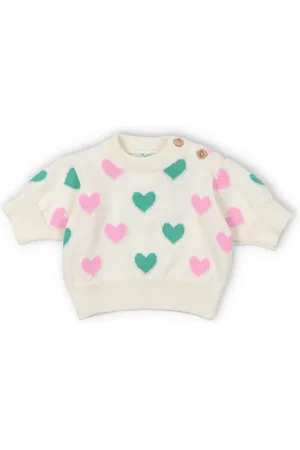 The New Society Pull Manches Courtes Cœurs Oia Coton Bio