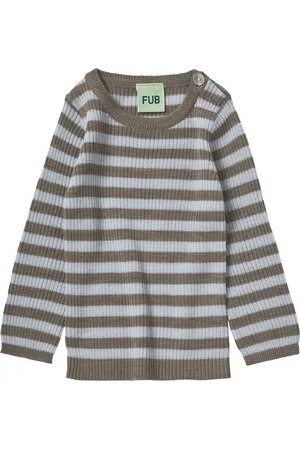 FUB T-Shirt Côtelé Marinère Maille Extra Fine Laine Mérinos