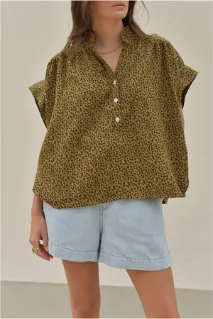 Marlot Paris Blouse Théa Mini Léopard Coton Bio - Collection Femme