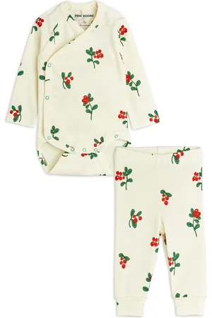 Mini Rodini Ensemble Body et Legging Fleuri Coton Bio