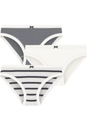 Petit Bateau Lot 3 Culottes Marinière Coton Bio