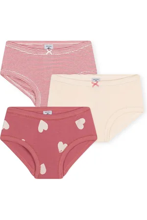 Petit Bateau Lot 3 Culottes Taille Haute Cœurs