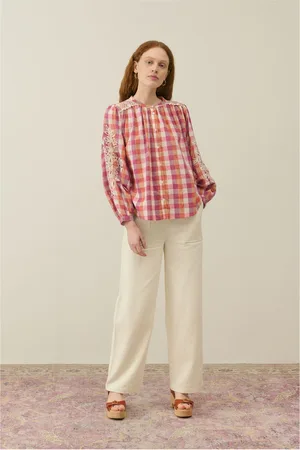 Louise Misha Blouse Jeanne Carreaux Coton Bio - Collection Femme
