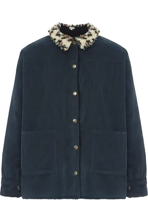 Marlot Paris Veste Réversible Coton Velours Côtelé Brune - Collection Femme