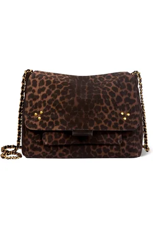 JÉRÔME DREYFUSS Sac Lulu M Croûte Velours Léopard