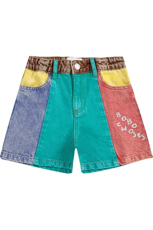 Bobo Choses Short en Jean Colorblock Coton Bio