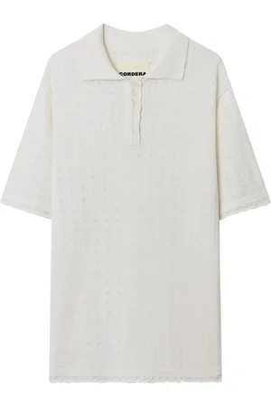CORDERA Polo Pointelle Laine Mérinos