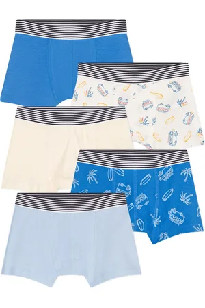 Petit Bateau Lot 5 Boxers Blueboard Coton Bio