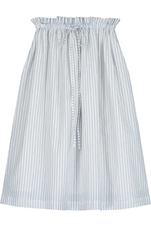 TANGERINE Jupe Midi Seersucker Rayée