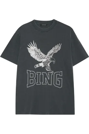 ANINE BING T-shirt Lili Retro Eagle Coton Bio