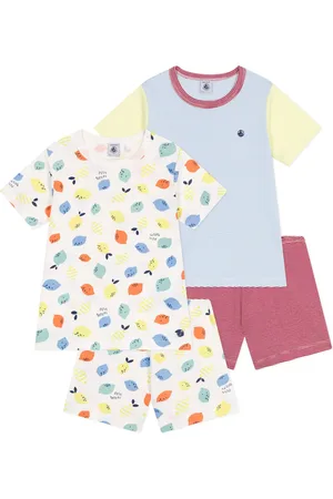 Petit Bateau Lot 2 Pyjashort Limonade Coton Bio