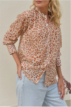 Marlot Paris Blouse Michelle Léopard Voile de Coton - Collection Femme