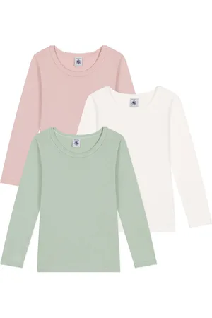 Petit Bateau Lot 3 T-shirts Manches Longues Unis