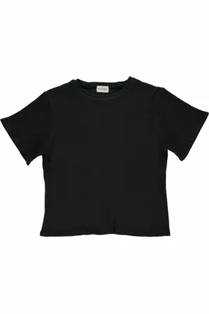 Poudre Organic T-shirt Côtelé Orgeat - Collection Femme