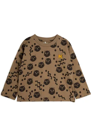 Mini Rodini T-Shirt Squiggly Cat Coton Bio