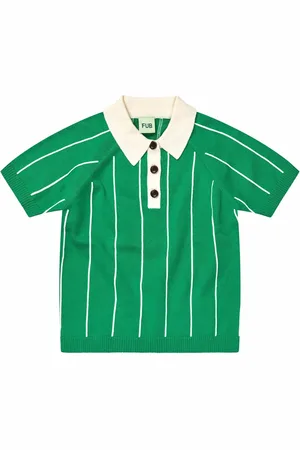 FUB Polo Rayé Maille Fine Coton Bio