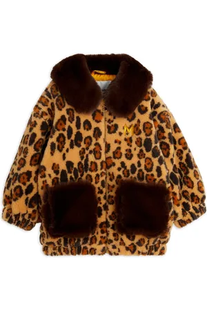 Mini Rodini Manteau Façon Fourrure Léopard Fibres Recyclées