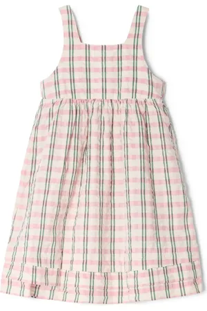 garbo&friends Robe Carreaux Volant Gaufrée