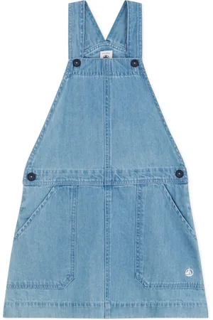 Petit Bateau Robe Salopette Meduse Denim
