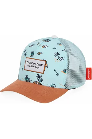 Hello Hossy Casquette Visière Courbée Trucker Blue Island