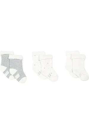 Petit Bateau Lot 3 Paires Chaussettes Mata Coton Bio