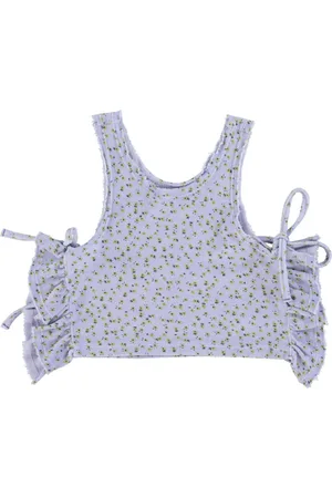 Piupiuchick Top Eponge Fleurs Coton Bio