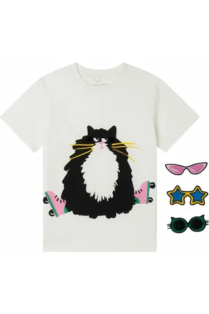 Stella McCartney T-shirt Chat à Lunettes