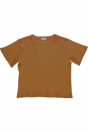 Poudre Organic T-shirt Côtelé Orgeat - Collection Femme