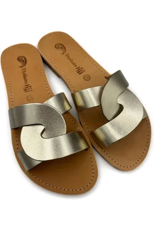 Théluto Mules Prune Métallisées
