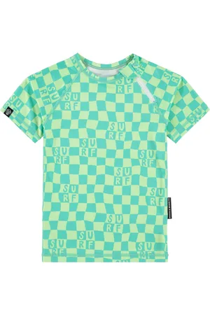 Beach & Bandits T-shirt Anti-UV Checkered Surf Fibres Recyclées