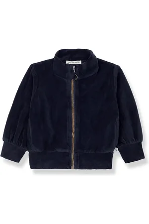 1+ IN THE FAMILY Sweat Zippé Col Roulé Velours Ganna