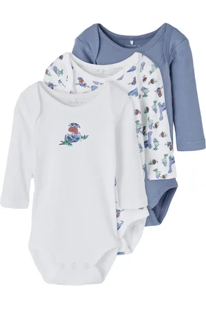 NAME IT Pack de 3 Body manches longues bébé Dino