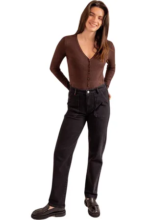 F.A.M. Paris Jeans mom confort taille mi-haute en coton femme Marie