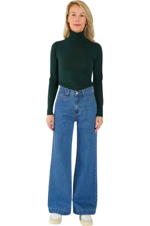 F.A.M. Paris Jeans large stone taille mi-haute en coton femme Fleure