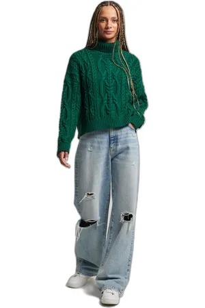 Superdry Pull en maille torsadée femme