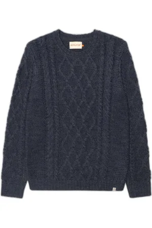 Revolution Pull à col rond avec motif torsadé tricoté