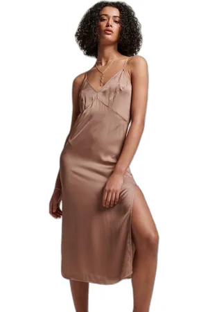 Superdry Robe caraco mi-longue satin femme Studios